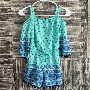 My Michelle Girls size Medium Romper Cold shoulder